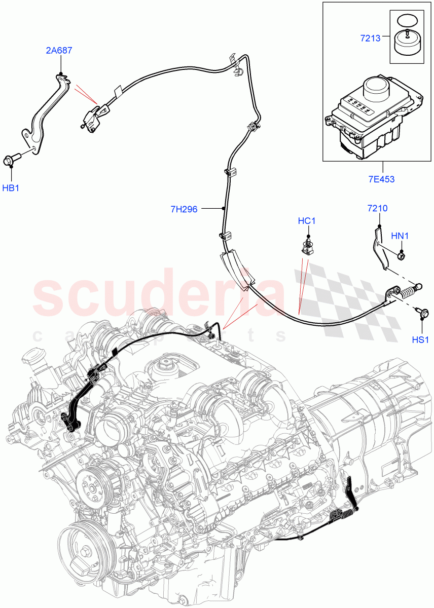 Gear Change-Automatic Transmission (4.4L DOHC DITC V8 Diesel, 8 Speed Auto Trans ZF 8HP70 4WD) ((V) FROMJA000001) of Land Rover Land Rover Range Rover (2012-2021) [5.0 OHC SGDI SC V8 Petrol]