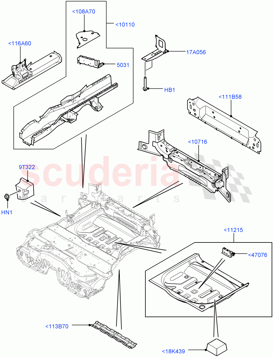 Floor Pan - Centre And Rear (Changsu (China)) ((V) FROMEG000001) of Land Rover Land Rover Range Rover Evoque (2012-2018) [2.0 Turbo Petrol GTDI]