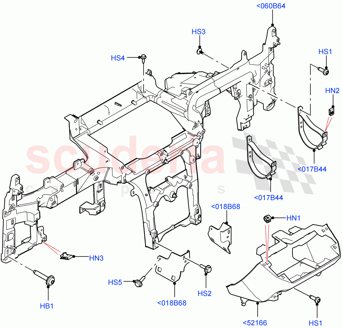 Instrument Panel (Internal Components) of Land Rover Land Rover Defender (2020+) [2.0 Turbo Petrol AJ200P]