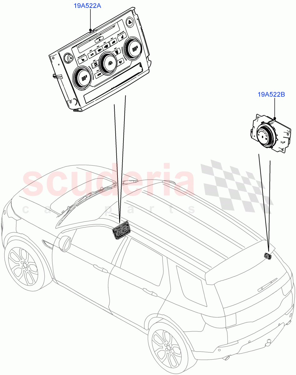 Heater & Air Conditioning Controls (Itatiaia (Brazil)) ((V) FROMGT000001) of Land Rover Land Rover Discovery Sport (2015+) [2.0 Turbo Petrol GTDI]