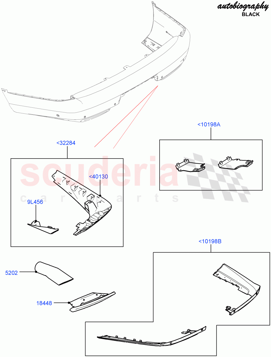 Rear Bumper (Autobiography Black / SV Autobiography) (Bumper - SVA Body Color/Atlas/Atlas, Front Bumper - Graphite Atlas) ((V) FROMJA000001) of Land Rover Land Rover Range Rover (2012-2021) [3.0 I6 Turbo Petrol AJ20P6]
