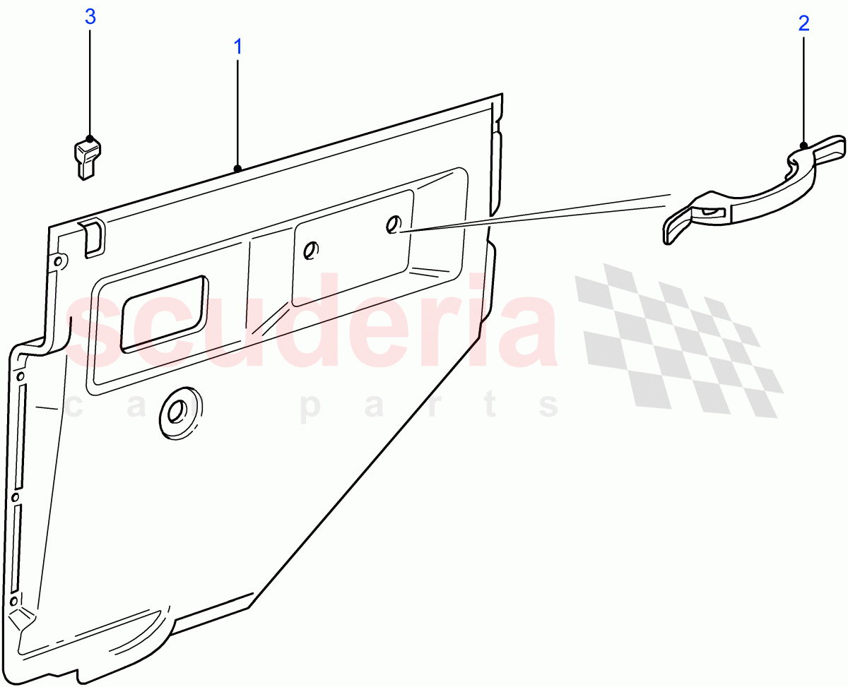 Rear Side Door Casing (110" Wheelbase) of Land Rover Land Rover Defender (2007-2016)