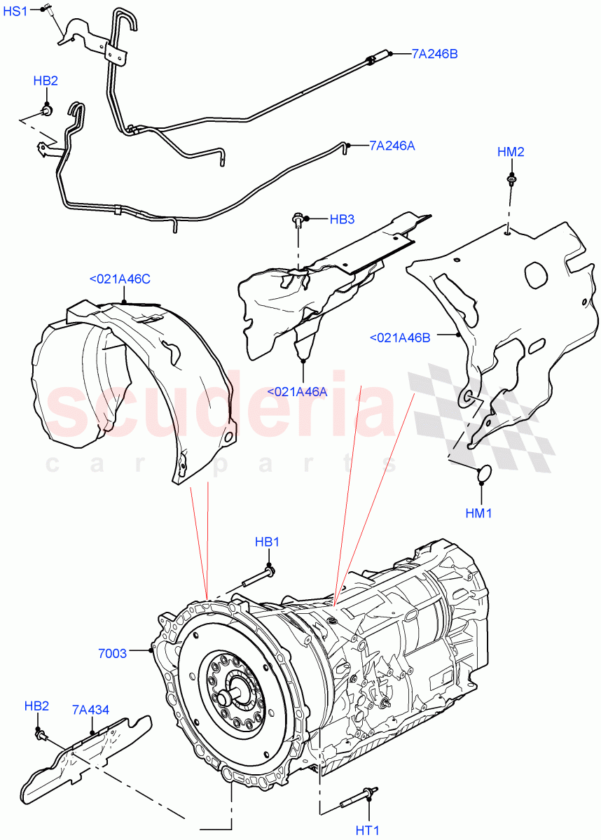 Auto Trans Assy & Speedometer Drive (Nitra Plant Build) (2.0L I4 High DOHC AJ200 Petrol, 8 Speed Auto Trans ZF 8HP45) ((V) FROMK2000001) of Land Rover Land Rover Defender (2020+) [2.0 Turbo Petrol AJ200P]