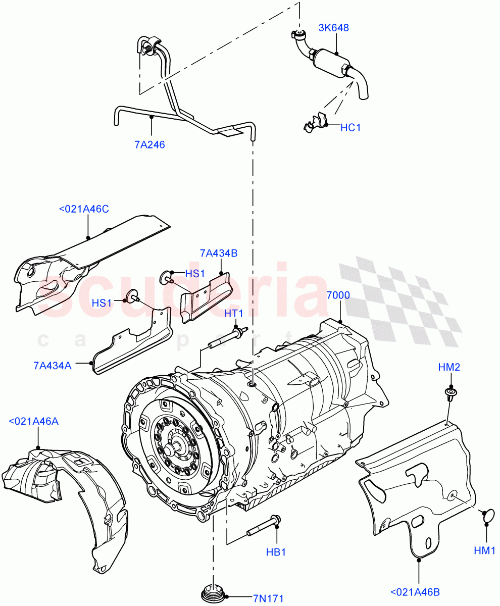 Auto Trans Assy & Speedometer Drive (3.0L AJ20P6 Petrol High, 8 Speed Auto Trans ZF 8HP76) ((V) FROMMA000001) of Land Rover Land Rover Range Rover Velar (2017+) [3.0 DOHC GDI SC V6 Petrol]