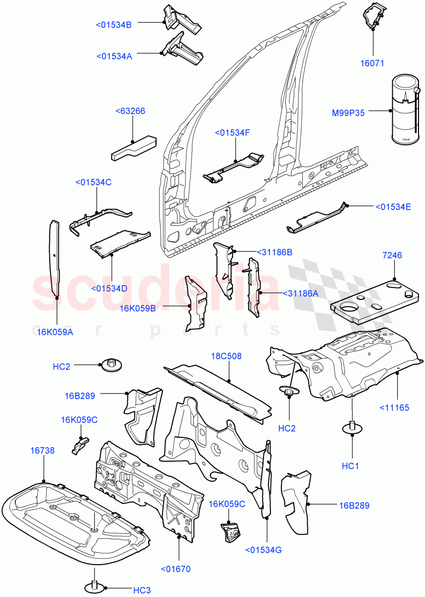 Insulators - Front ((V) TO9A999999) of Land Rover Land Rover Range Rover Sport (2005-2009) [3.6 V8 32V DOHC EFI Diesel]