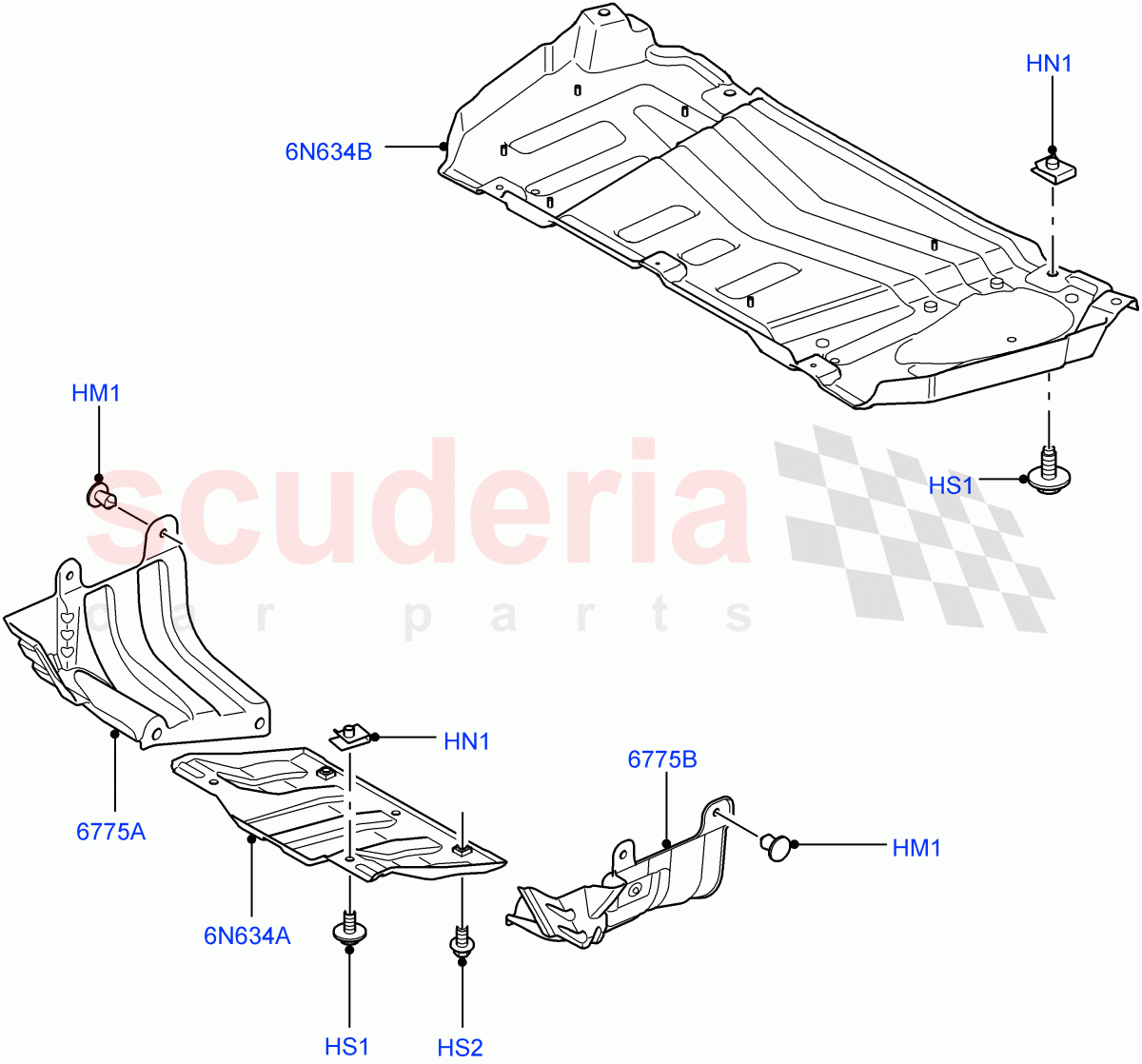 Splash And Heat Shields (Undertray) ((V) FROMAA000001) of Land Rover Land Rover Discovery 4 (2010-2016) [3.0 Diesel 24V DOHC TC]