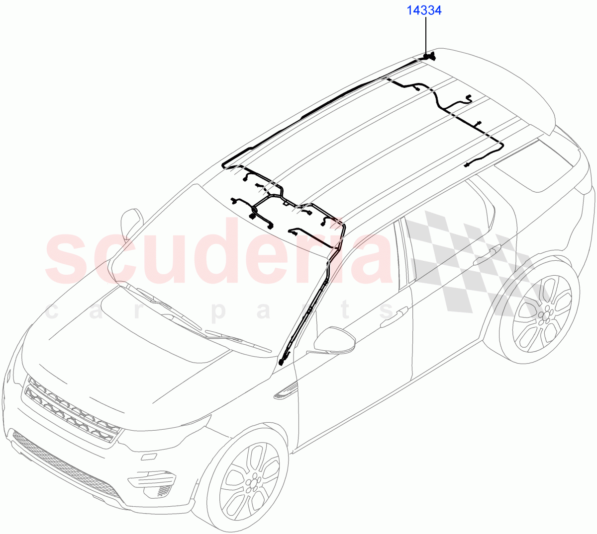 Electrical Wiring - Body And Rear (Roof) (Changsu (China)) ((V) FROMMG140569) of Land Rover Land Rover Discovery Sport (2015+) [1.5 I3 Turbo Petrol AJ20P3]