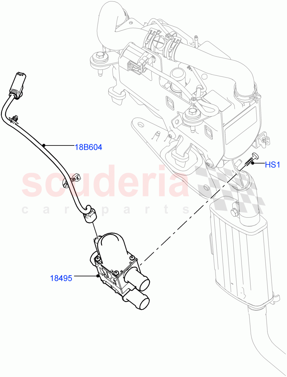Auxiliary Fuel Fired Pre-Heater (Heater Water Control) (2.0L 16V TIVCT T/C 240PS Petrol, With Fuel Fired Heater, Less Park Heating) ((V) FROMGA000001, (V) TOHA999999) of Land Rover Land Rover Range Rover Sport (2014+) [3.0 Diesel 24V DOHC TC]