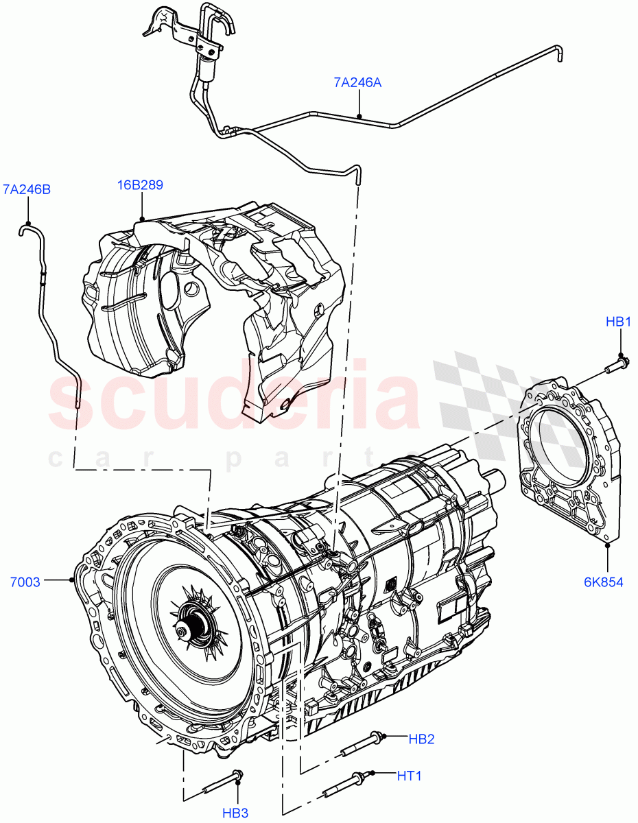 Auto Trans Assy & Speedometer Drive (8HP Gen3 Hybrid Trans) ((V) FROMJA000001) of Land Rover Land Rover Range Rover Sport (2014+) [3.0 DOHC GDI SC V6 Petrol]