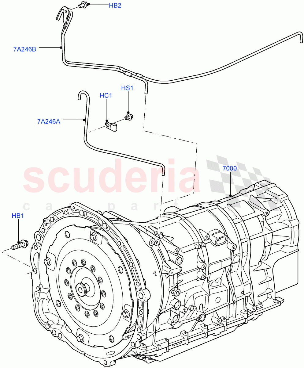 Auto Trans Assy & Speedometer Drive (5.0L OHC SGDI SC V8 Petrol - AJ133, 6 Speed Auto Transmission ZF 6HP28, 5.0L OHC SGDI NA V8 Petrol - AJ133, 3.0 V6 Diesel) ((V) FROMAA000001) of Land Rover Land Rover Range Rover (2010-2012) [5.0 OHC SGDI SC V8 Petrol]
