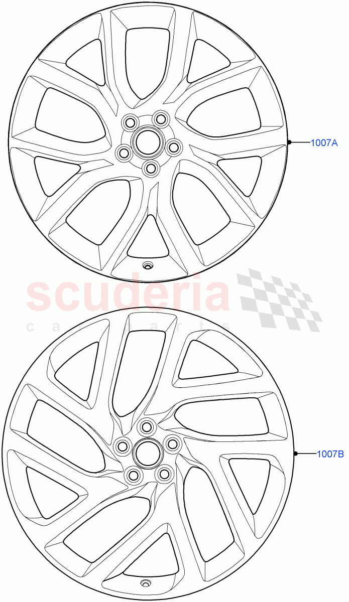 Wheels (Limited Package) ((V) FROMKA000001) of Land Rover Land Rover Range Rover Velar (2017+) [3.0 DOHC GDI SC V6 Petrol]