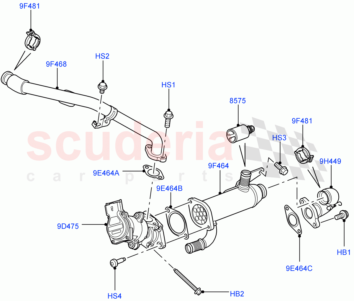 Exhaust Gas Recirculation (Lion Diesel 2.7 V6 (140KW)) ((V) FROMAA000001) of Land Rover Land Rover Discovery 4 (2010-2016) [2.7 Diesel V6]