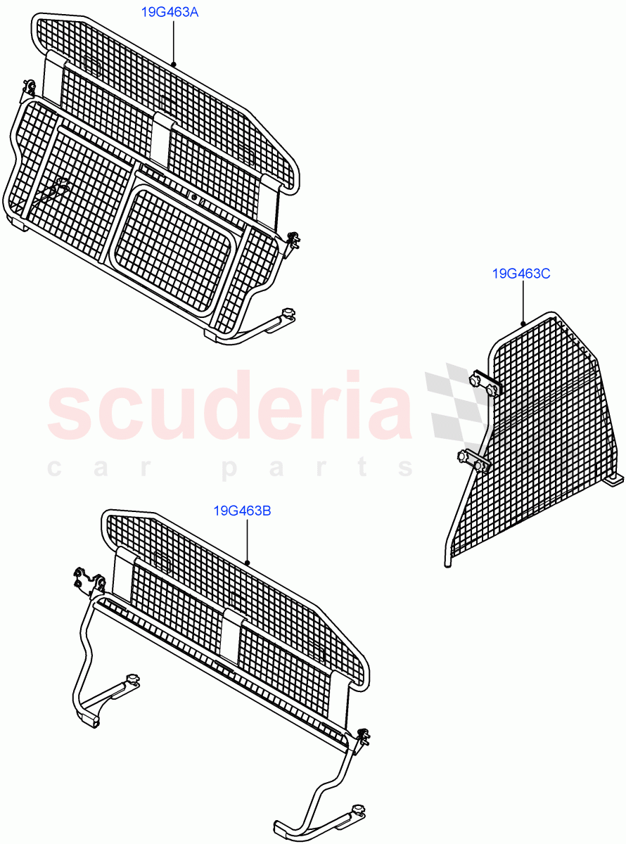 Cargo Barrier (Accessory) (Halewood (UK), Itatiaia (Brazil)) of Land Rover Land Rover Discovery Sport (2015+) [2.0 Turbo Petrol GTDI]