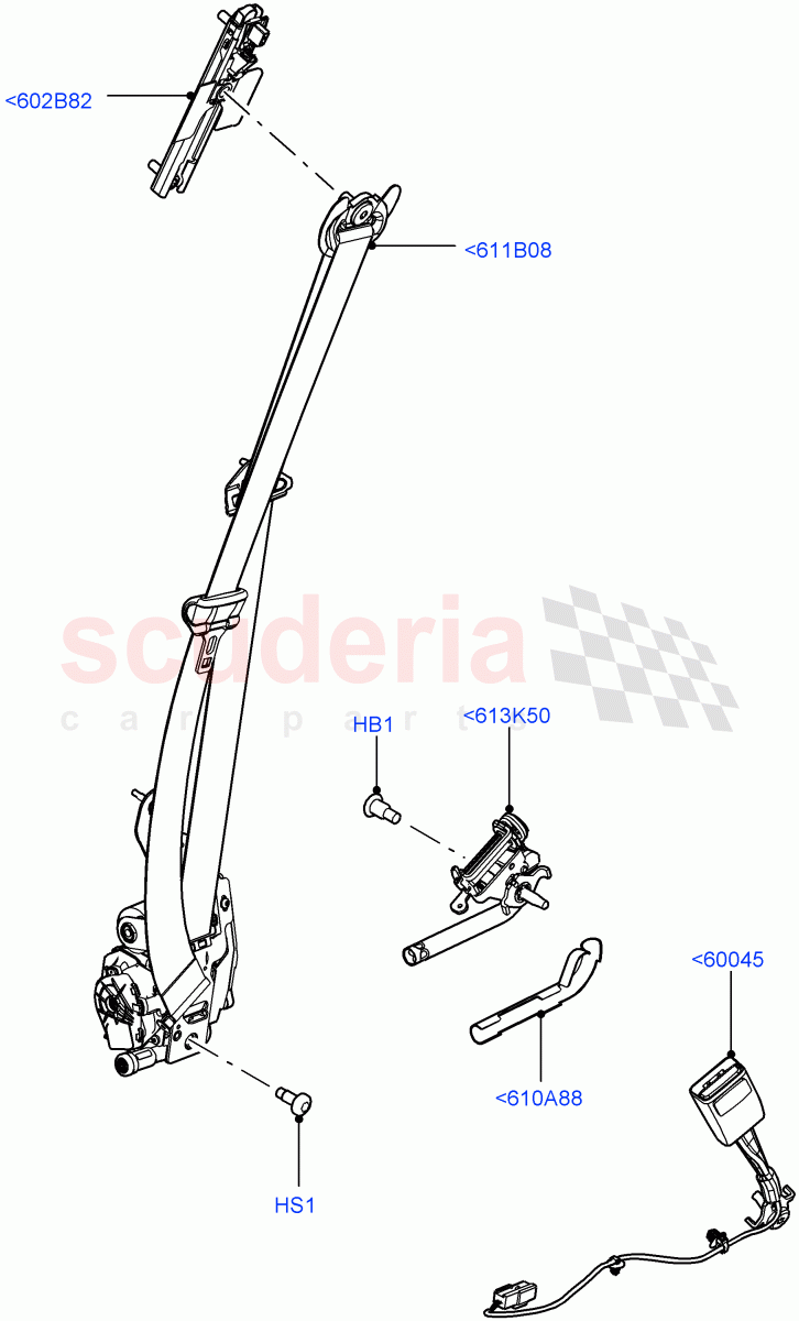 Front Seat Belts ((V) FROMJA000001) of Land Rover Land Rover Range Rover (2012-2021) [2.0 Turbo Petrol GTDI]
