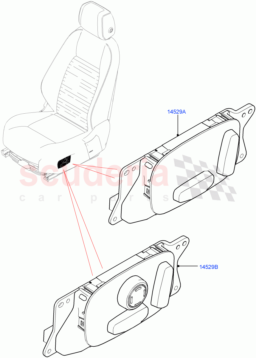 Switches (Seats) (Itatiaia (Brazil)) ((V) FROMGT000001) of Land Rover Land Rover Discovery Sport (2015+) [2.0 Turbo Diesel]