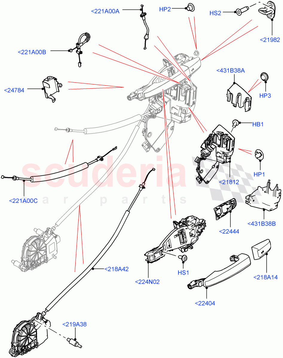 Front Door Lock Controls ((V) FROMJA000001) of Land Rover Land Rover Range Rover (2012-2021) [3.0 I6 Turbo Petrol AJ20P6]