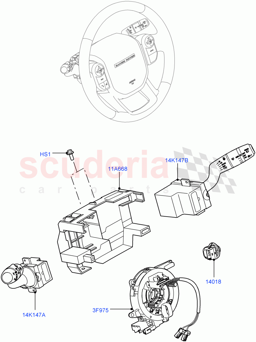 Switches (Steering Column) of Land Rover Land Rover Range Rover Sport (2014+) [5.0 OHC SGDI SC V8 Petrol]
