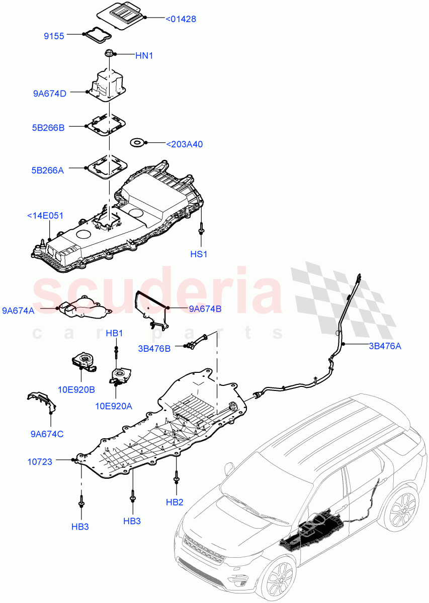 Hybrid Electrical Modules (MHEV Battery Housing, Cooling Ducts and Fans) (Changsu (China), Electric Engine Battery-MHEV) ((V) FROMKG446857) of Land Rover Land Rover Discovery Sport (2015+) [1.5 I3 Turbo Petrol AJ20P3]