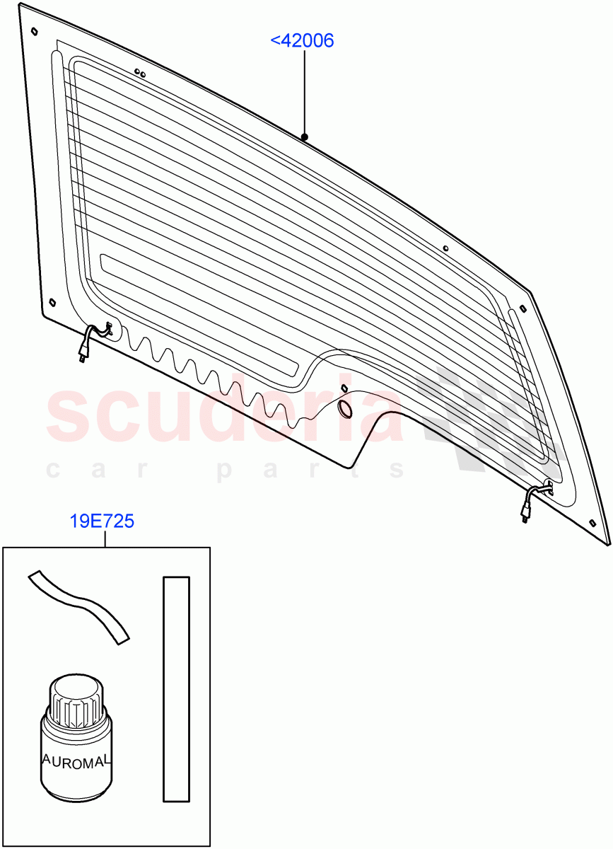 Back Window Glass ((V) FROMAA000001) of Land Rover Land Rover Discovery 4 (2010-2016) [5.0 OHC SGDI NA V8 Petrol]