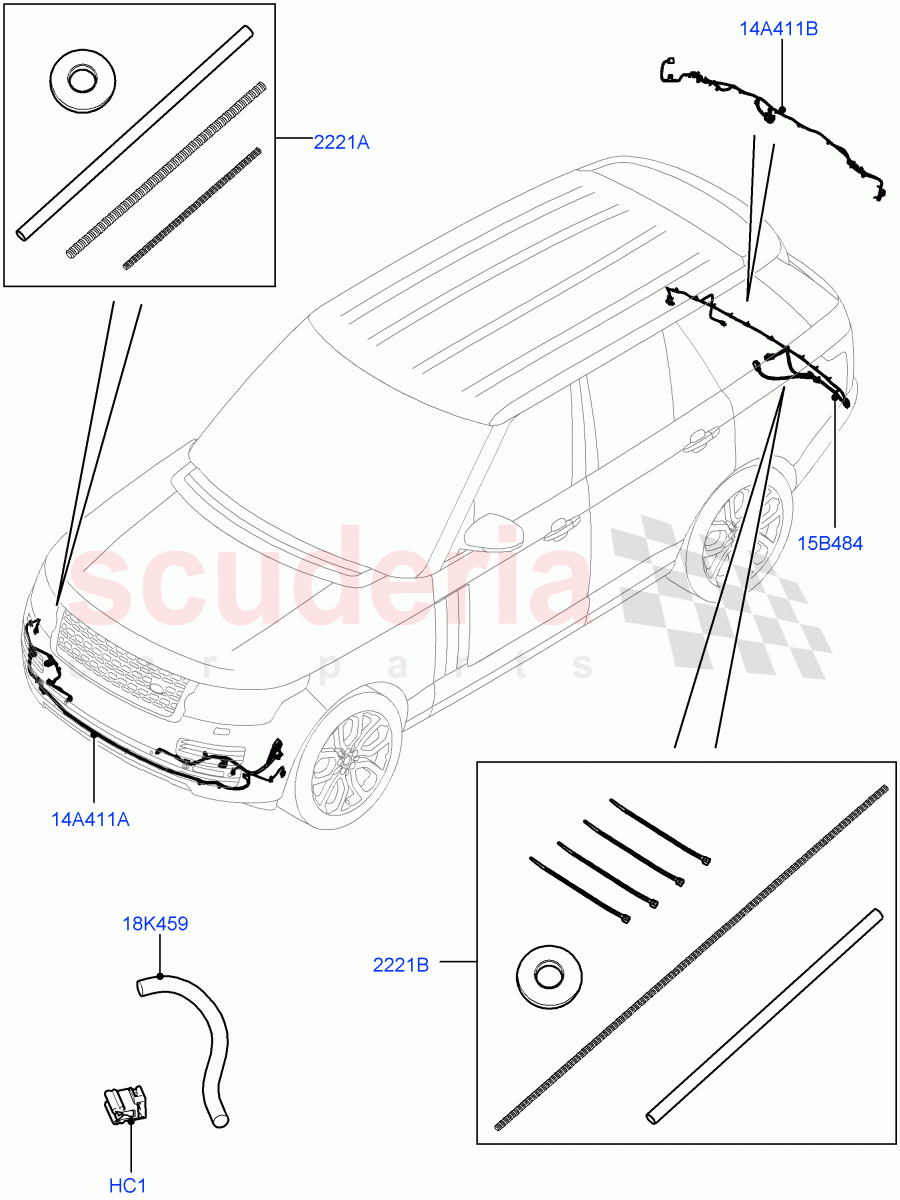 Electrical Wiring - Body And Rear (Bumper) of Land Rover Land Rover Range Rover (2012-2021) [2.0 Turbo Petrol AJ200P]