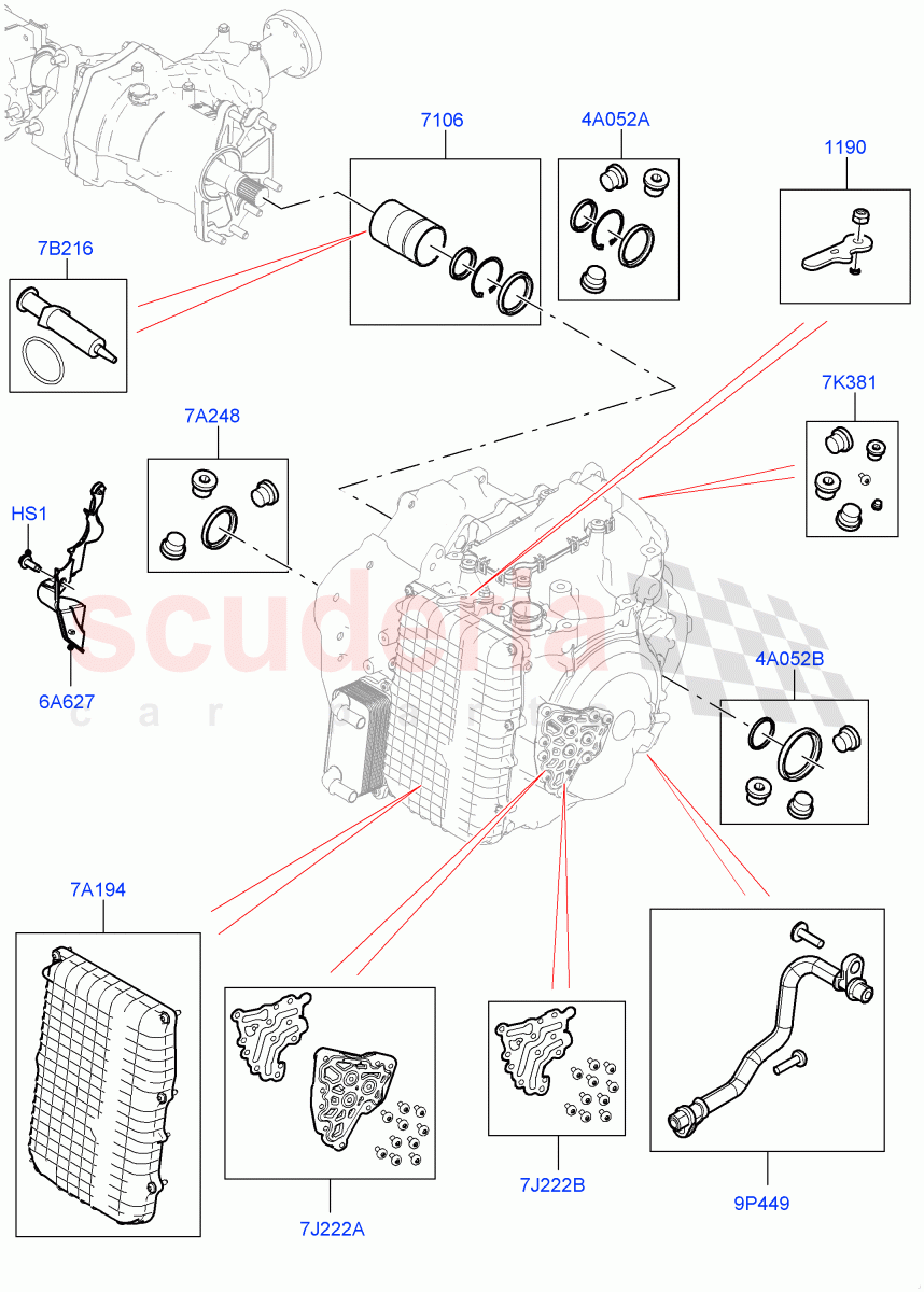 Transmission External Components (9 Speed Auto AWD, Halewood (UK)) ((V) FROMEH000001) of Land Rover Land Rover Discovery Sport (2015+) [1.5 I3 Turbo Petrol AJ20P3]