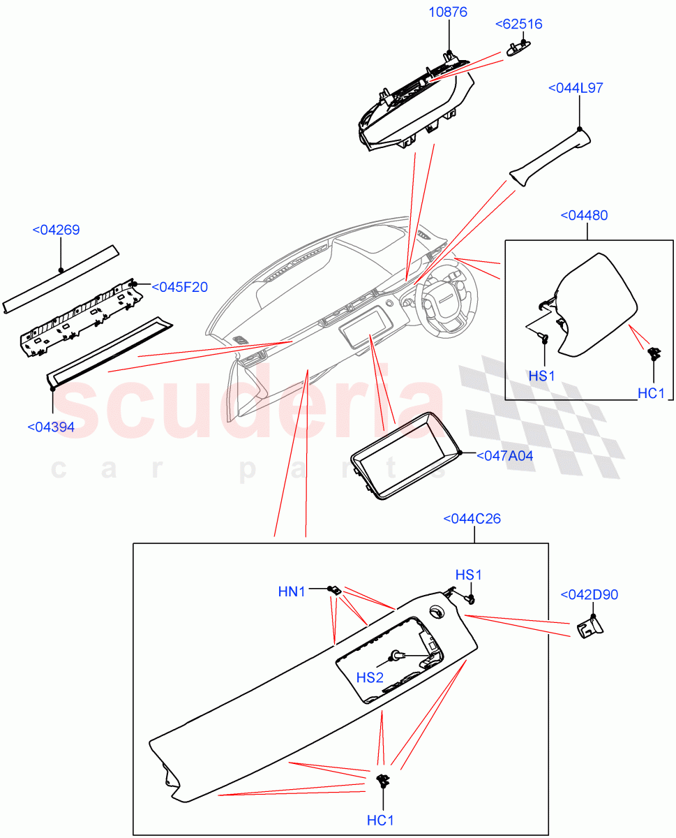 Instrument Panel (External Components, Centre) (Itatiaia (Brazil)) of Land Rover Land Rover Range Rover Evoque (2019+) [2.0 Turbo Diesel]