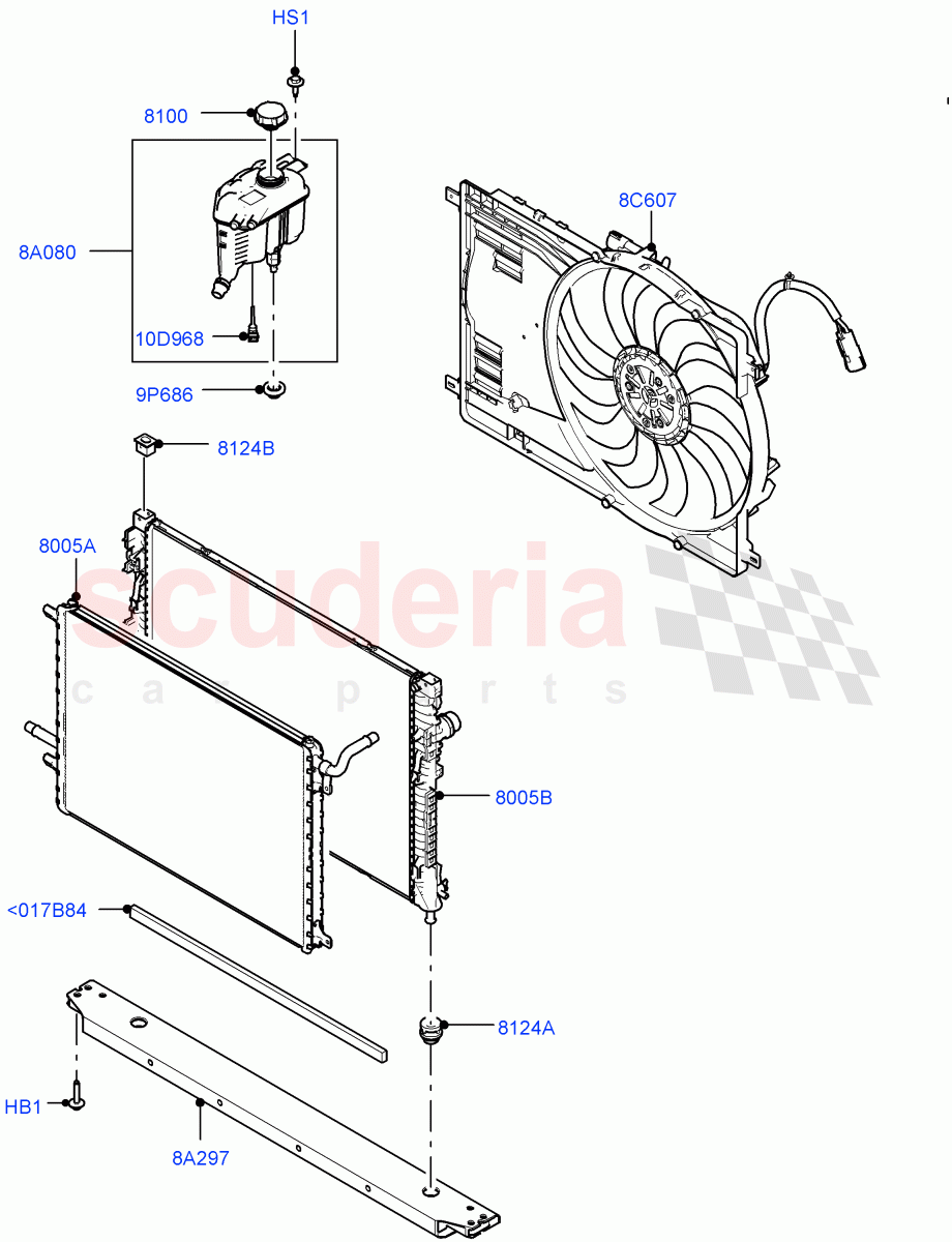 Radiator/Coolant Overflow Container (2.0L AJ21D4 Diesel Mid, Halewood (UK)) ((V) FROMMH000001) of Land Rover Land Rover Discovery Sport (2015+) [2.0 Turbo Diesel AJ21D4]