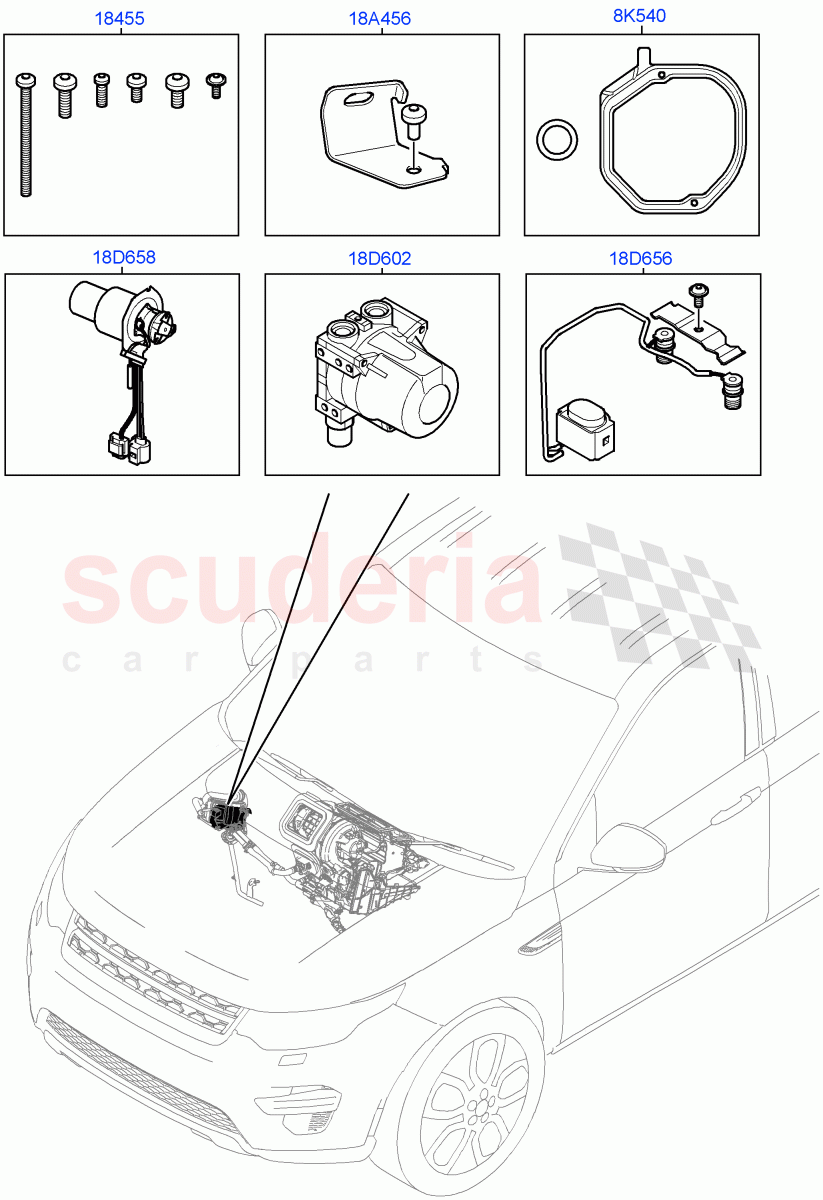 Auxiliary Fuel Fired Pre-Heater (Service Kit, Internal Components) (Halewood (UK), Fuel Fired Heater With Park Heat, Fuel Heater W/Pk Heat Less Remote, With Fuel Fired Heater) ((V) TOKH999999) of Land Rover Land Rover Discovery Sport (2015+) [1.5 I3 Turbo Petrol AJ20P3]