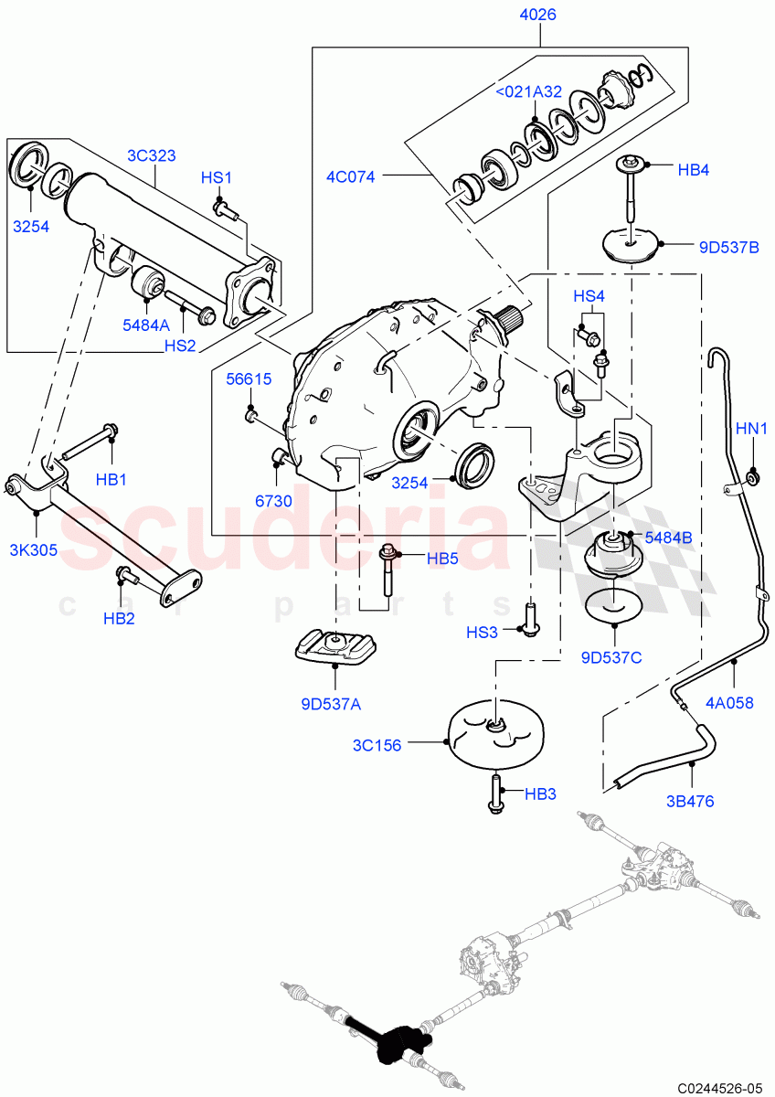 Front Axle Case (With Petrol Engines) of Land Rover Land Rover Range Rover Sport (2014+) [3.0 I6 Turbo Petrol AJ20P6]