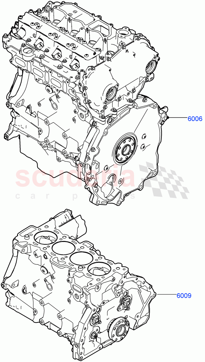 Service Engine And Short Block (2.0L AJ20P4 Petrol Mid PTA, Changsu (China)) of Land Rover Land Rover Range Rover Evoque (2019+) [2.0 Turbo Petrol AJ200P]