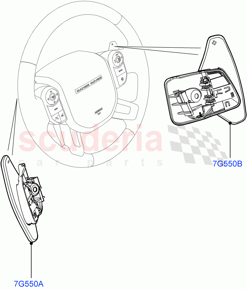 Gear Change-Automatic Transmission (Nitra Plant Build) (8 Speed Auto Trans ZF 8HP45, Paddle Shift, Paddle Shift - Noble) ((V) FROMK2000001) of Land Rover Land Rover Discovery 5 (2017+) [3.0 I6 Turbo Petrol AJ20P6]