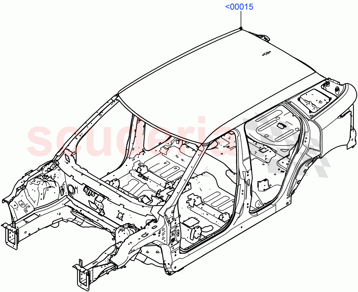 Bodyshell (Itatiaia (Brazil)) of Land Rover Land Rover Range Rover Evoque (2019+) [1.5 I3 Turbo Petrol AJ20P3]