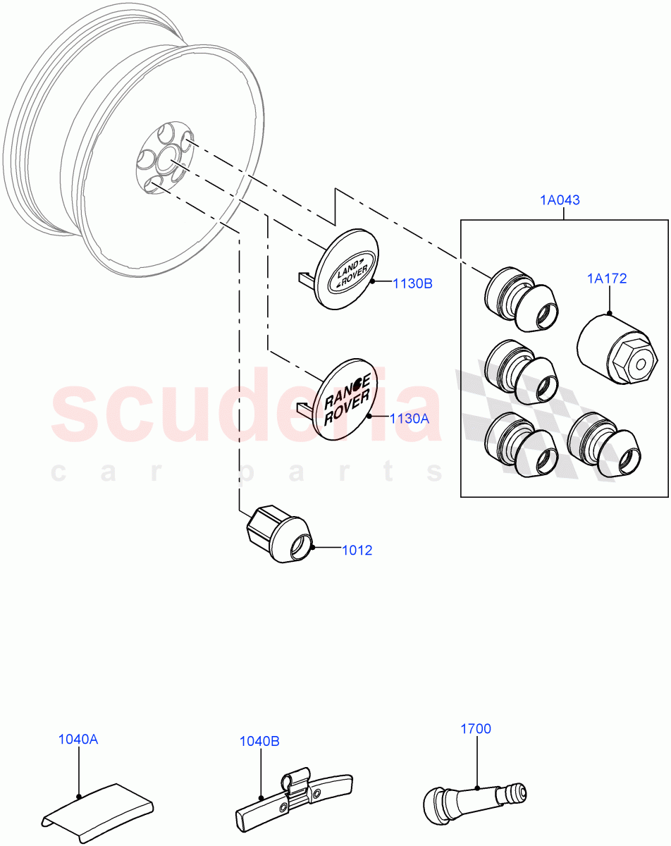 Wheels (Additional Equipment) (Halewood (UK)) of Land Rover Land Rover Range Rover Evoque (2012-2018) [2.0 Turbo Diesel]