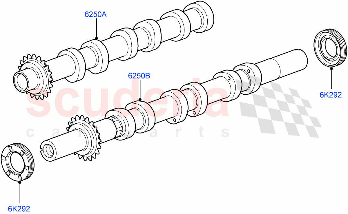 Camshaft (Lion Diesel 2.7 V6 (140KW)) ((V) FROMAA000001) of Land Rover Land Rover Discovery 4 (2010-2016) [2.7 Diesel V6]