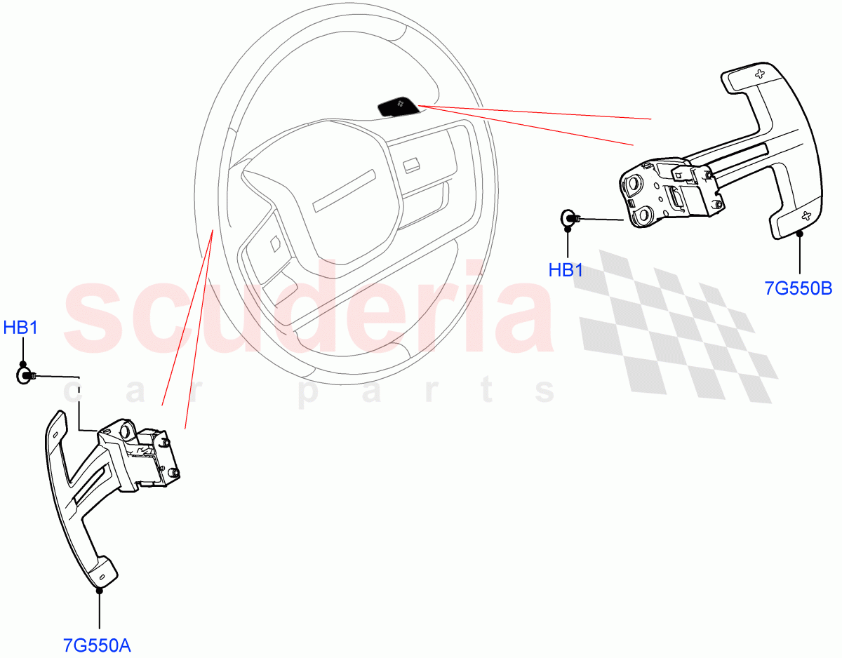 Gear Change-Automatic Transmission (Steering Wheel) (8 Speed Auto Trans ZF 8HP76) of Land Rover Land Rover Range Rover (2022+) [4.4 V8 Turbo Petrol NC10]