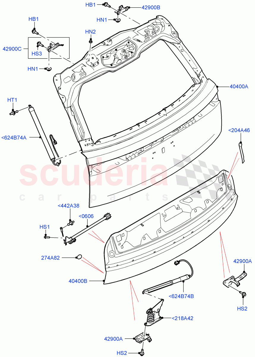 Luggage Compartment Door (Door And Fixings) of Land Rover Land Rover Range Rover (2022+) [4.4 V8 Turbo Petrol NC10]