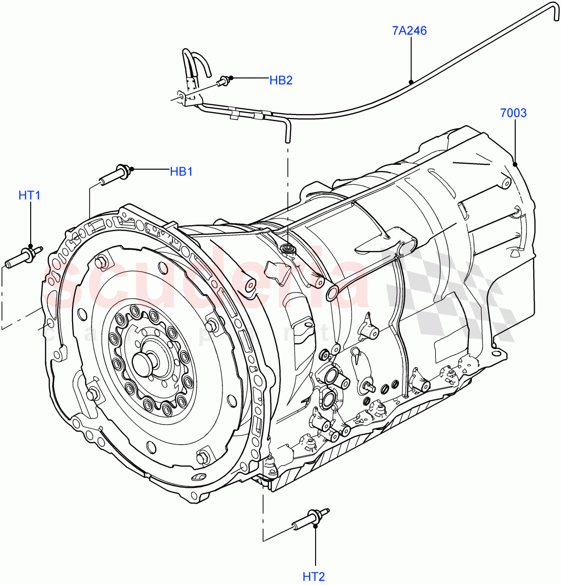 Auto Trans Assy & Speedometer Drive (Nitra Plant Build) (4.4L DOHC DITC V8 Diesel, 8 Speed Auto Trans ZF 8HP70 4WD, 3.0 V6 Diesel) ((V) FROMK2000001) of Land Rover Land Rover Discovery 5 (2017+) [3.0 DOHC GDI SC V6 Petrol]