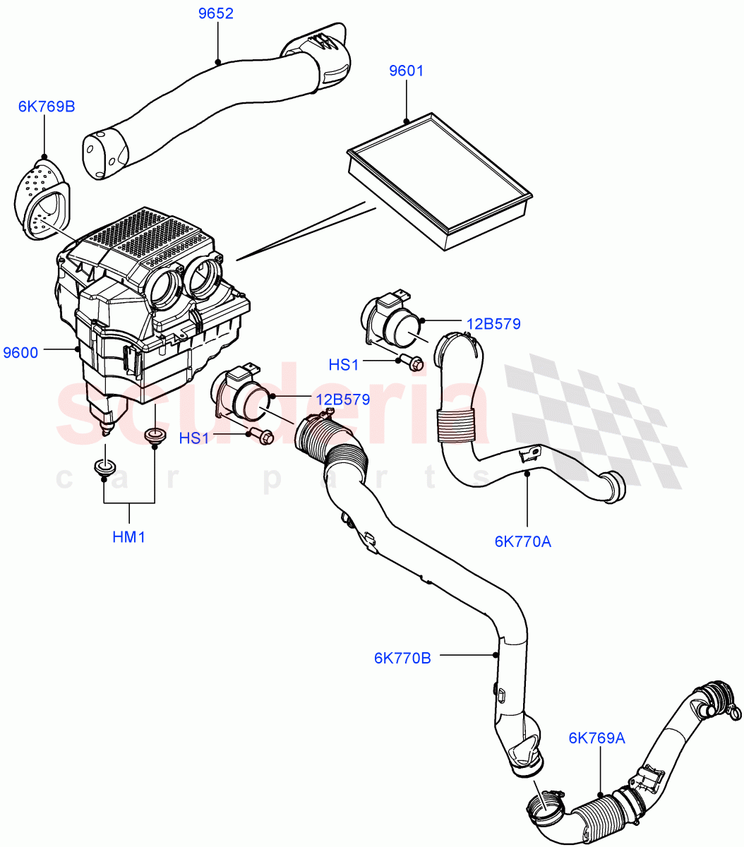 Air Cleaner (3.0 V6 Diesel) ((V) FROMAA000001) of Land Rover Land Rover Discovery 4 (2010-2016) [3.0 Diesel 24V DOHC TC]