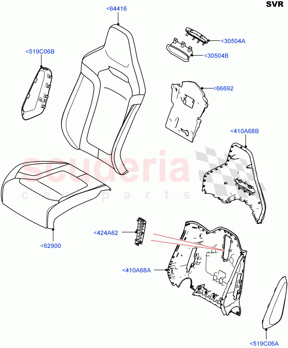 Front Seat Covers (SVR Version, SVR) ((V) FROMJA000001) of Land Rover Land Rover Range Rover Sport (2014+) [2.0 Turbo Diesel]