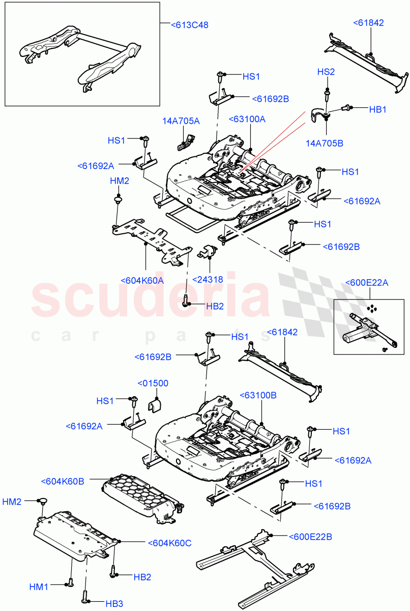 Front Seat Base (Halewood (UK)) of Land Rover Land Rover Discovery Sport (2015+) [2.2 Single Turbo Diesel]