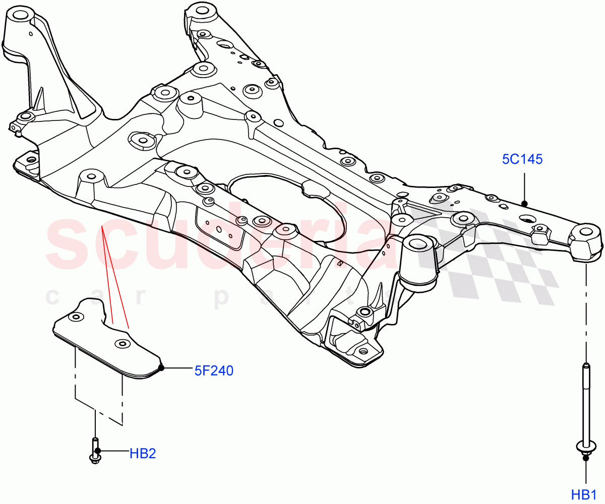 Front Cross Member & Stabilizer Bar (Crossmember) (Halewood (UK)) ((V) FROMLH000001) of Land Rover Land Rover Discovery Sport (2015+) [2.0 Turbo Petrol GTDI]