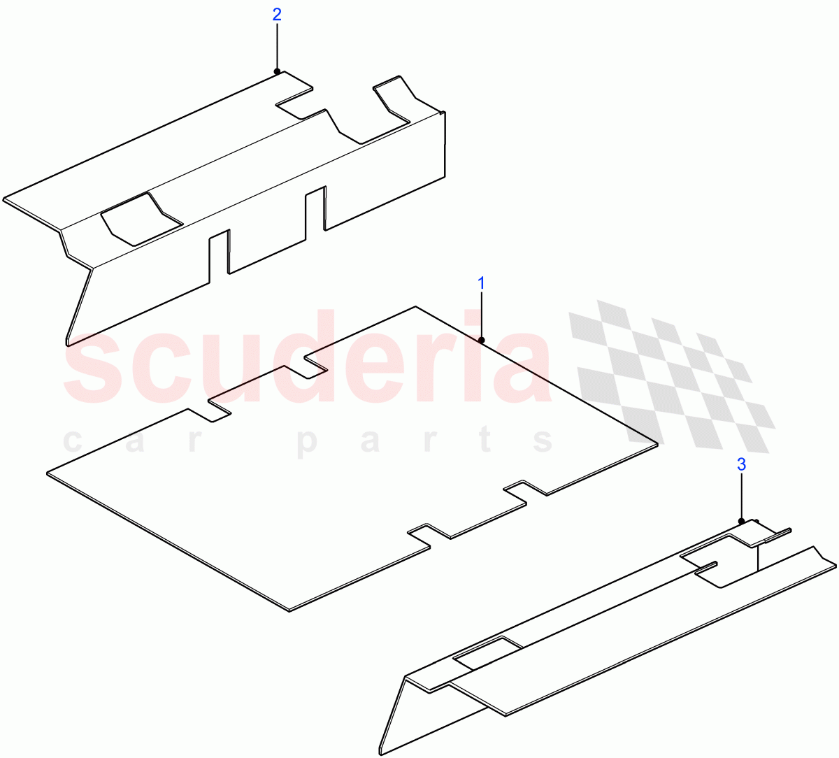 Carpets-Rear Floor (90" Wheelbase, 110" Wheelbase) ((V) FROM7A000001) of Land Rover Land Rover Defender (2007-2016)