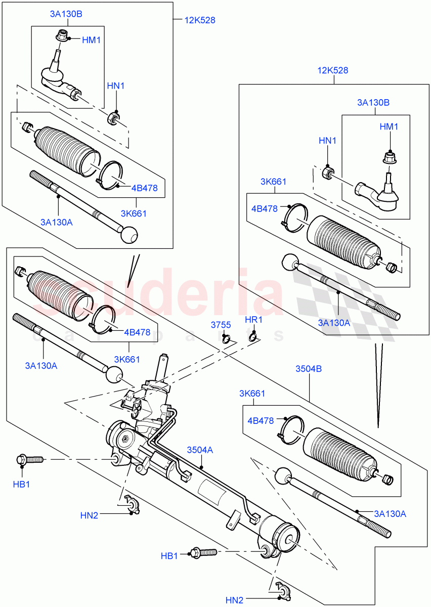 Steering Gear (RHD) ((V) FROMAA000001) of Land Rover Land Rover Discovery 4 (2010-2016) [2.7 Diesel V6]