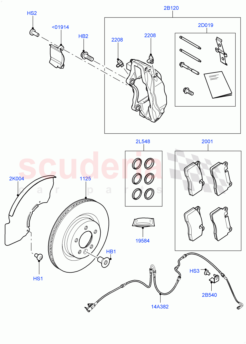 Front Brake Discs And Calipers (Front Disc And Caliper Size 20, Disc And Caliper Size-Frt 20/RR 20) ((V) FROMGA285153) of Land Rover Land Rover Range Rover (2012-2021) [5.0 OHC SGDI NA V8 Petrol]