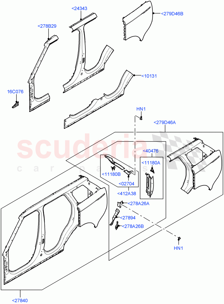 Side Panels - Outer (Long Wheelbase) of Land Rover Land Rover Range Rover (2022+) [4.4 V8 Turbo Petrol NC10]