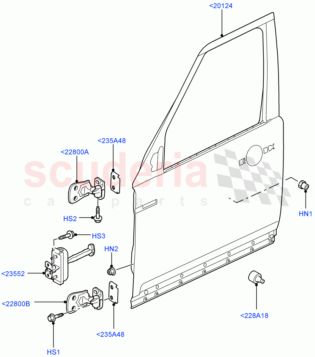 Front Doors, Hinges & Weatherstrips (Door And Fixings) ((V) FROMAA000001) of Land Rover Land Rover Discovery 4 (2010-2016) [5.0 OHC SGDI NA V8 Petrol]