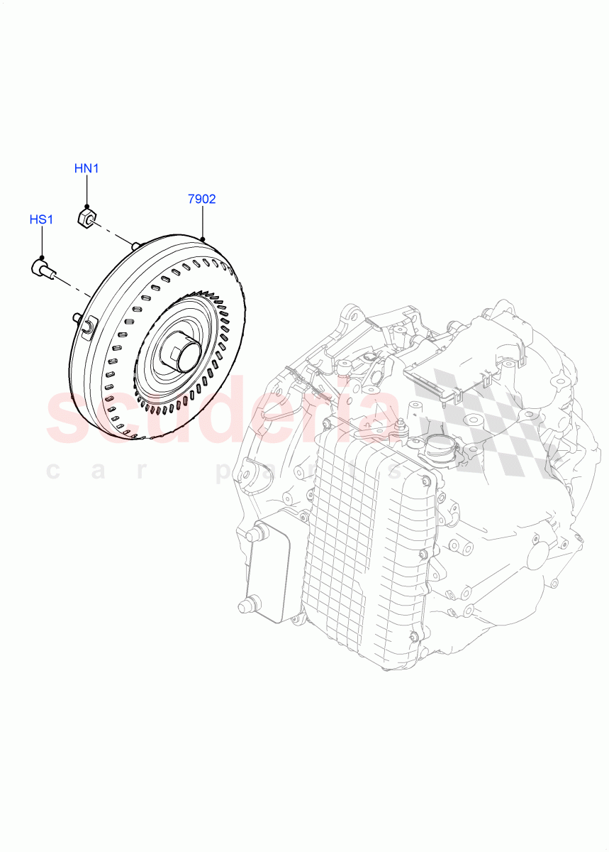 Converter (9 Speed Auto Trans 9HP50, Halewood (UK)) of Land Rover Land Rover Range Rover Evoque (2019+) [1.5 I3 Turbo Petrol AJ20P3]