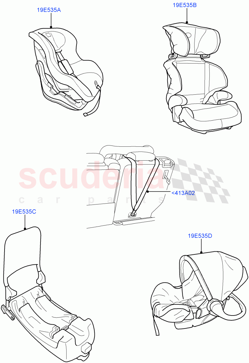 Child Seating (Accessory) (Halewood (UK), Itatiaia (Brazil)) of Land Rover Land Rover Range Rover Evoque (2012-2018) [2.0 Turbo Petrol AJ200P]