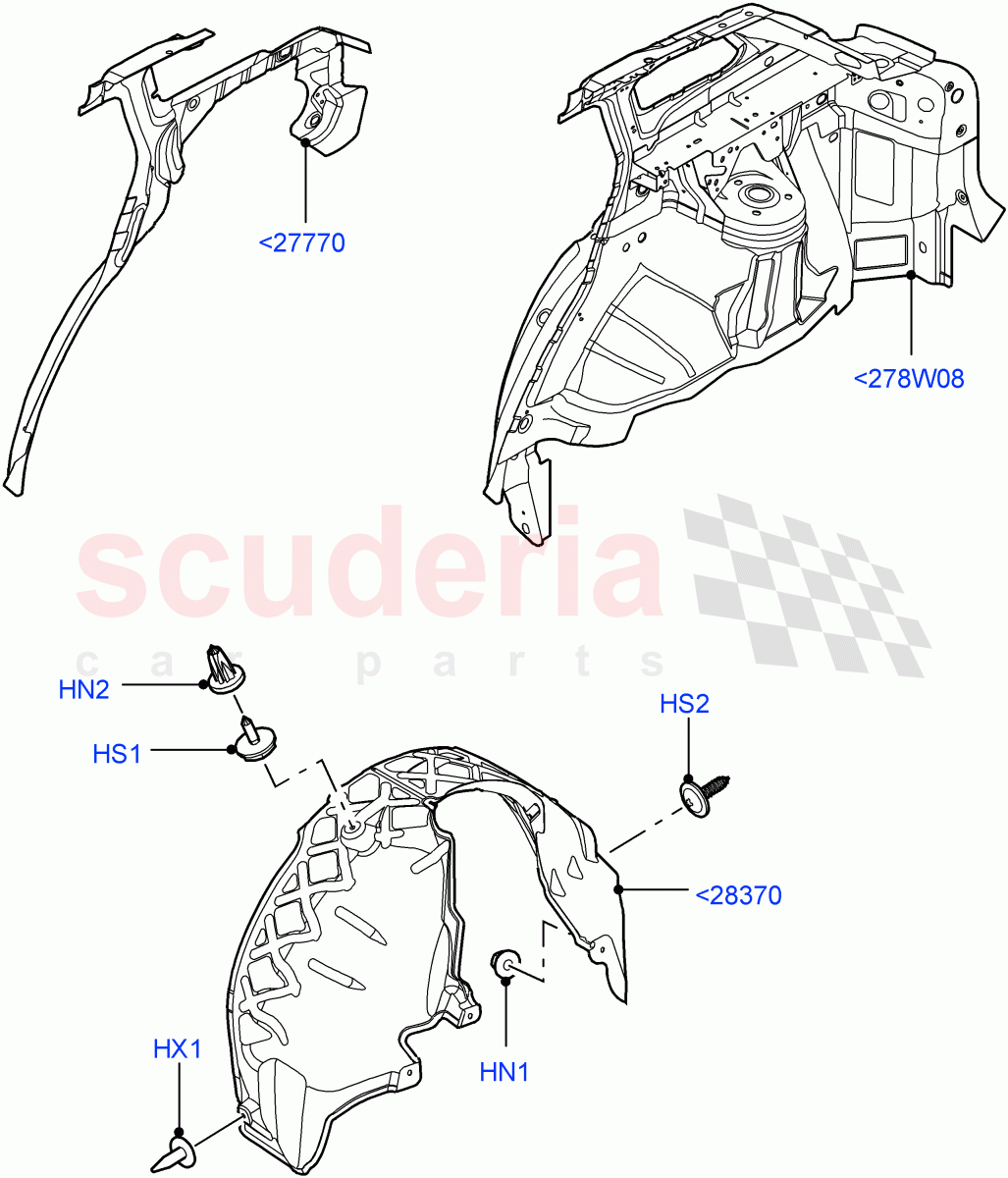 Side Panels - Inner (Rear) (Itatiaia (Brazil)) ((V) FROMGT000001) of Land Rover Land Rover Range Rover Evoque (2012-2018) [2.0 Turbo Petrol GTDI]