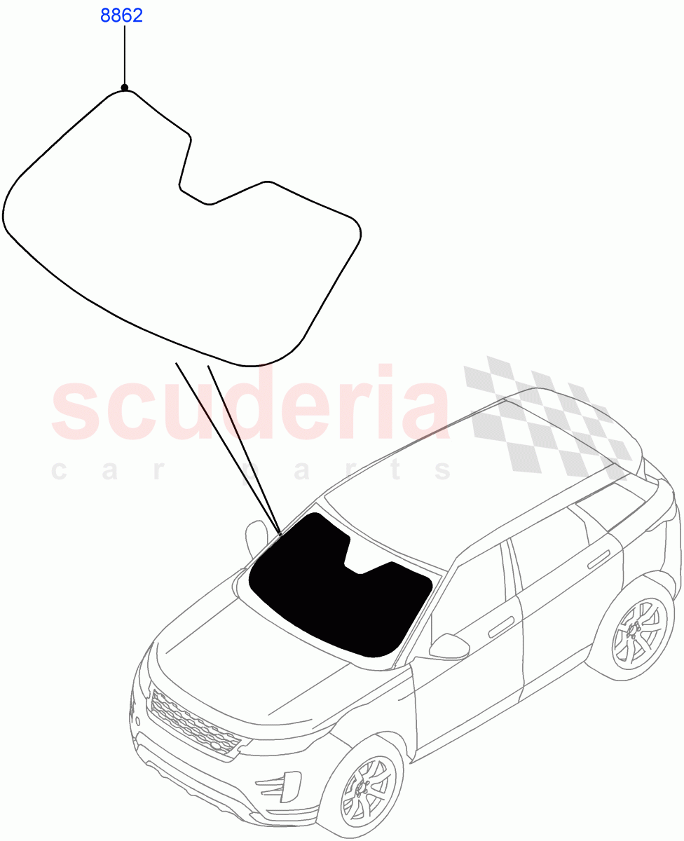 Touring Accessories (Sun Blinds) (Halewood (UK)) of Land Rover Land Rover Range Rover Evoque (2019+) [2.0 Turbo Diesel]
